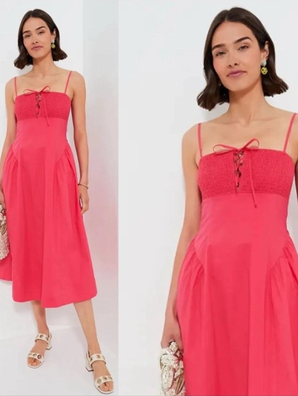 Nwt Hyacinth House NEW Serafina  Waist Smocked Corset Dress Size XL